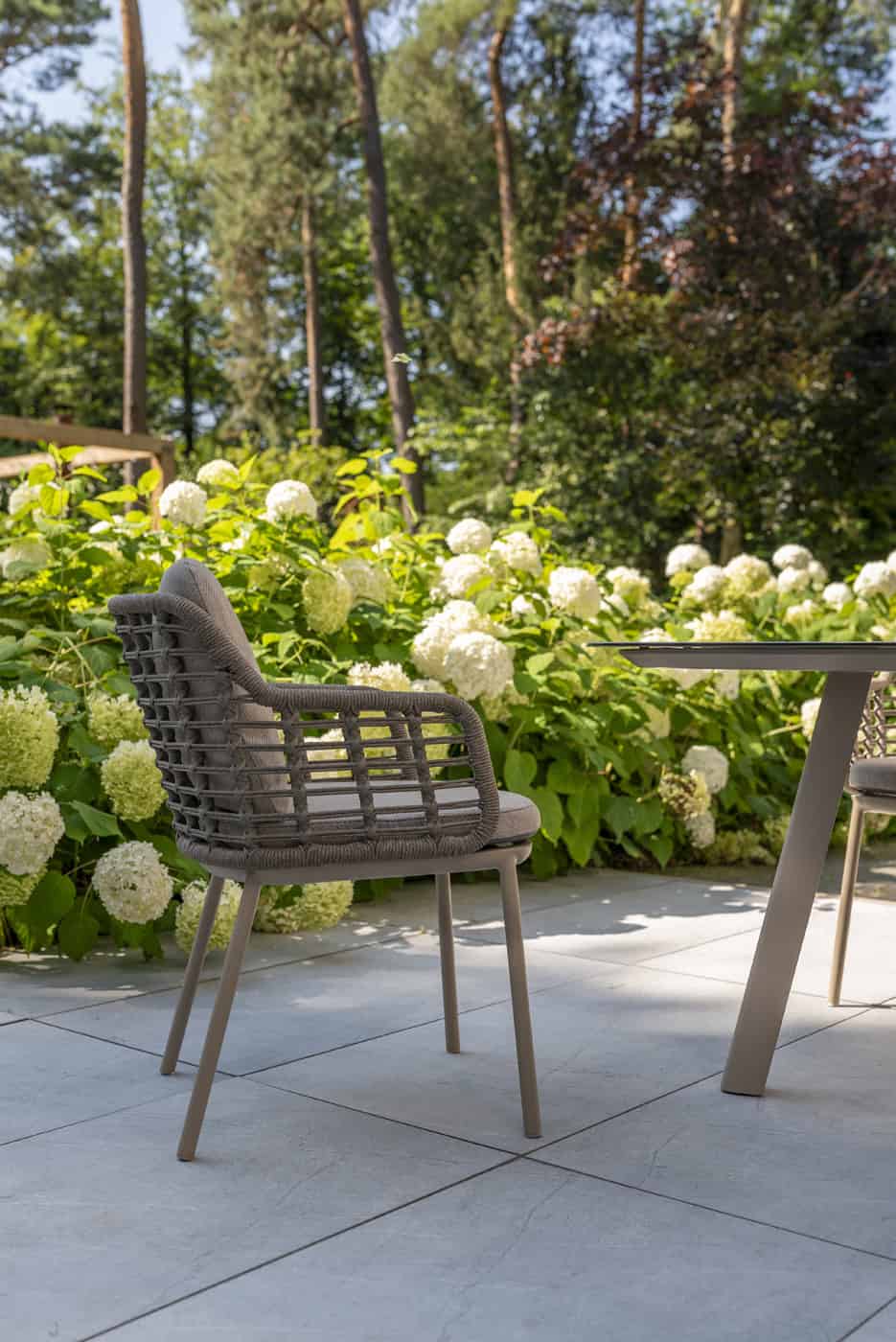 4SO Puglia dining set latte (4 st.) met Sarah tafel ⌀120cm