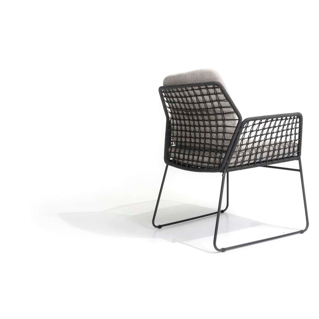 Taste 4SO Rhodes Essstuhl + Prado Tisch mit Keramik -Tisch -Top -Fass -Anthrazit 240 cm
