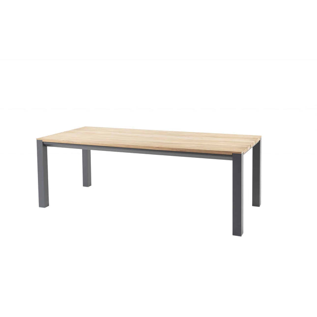 Taste 4SO Tosca Dining Anthrazit + Ridge Teak Tabelle 220 cm