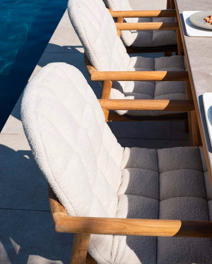 4 Seasons Outdoor Samos Essstuhl + Geschmack 4SO Liam Tisch mit Keramikplatten 240 cm