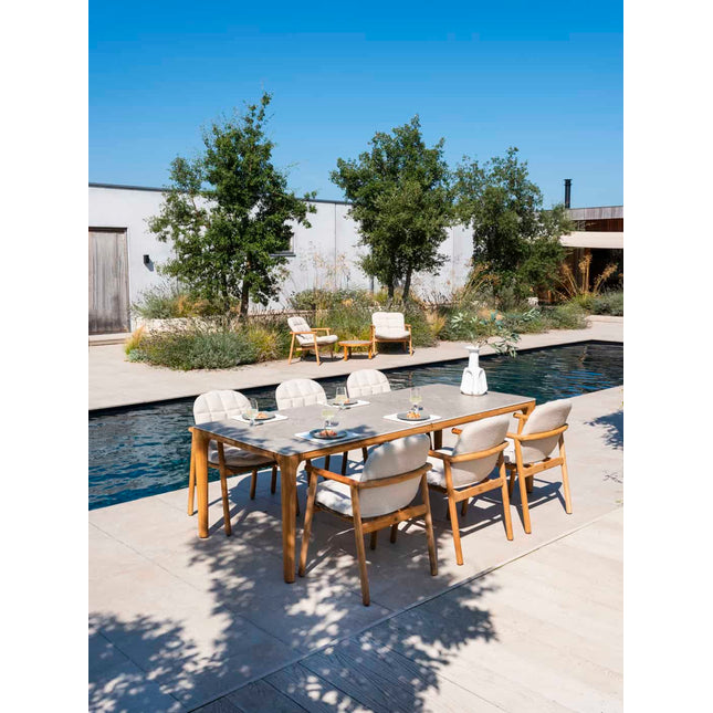 4 Seasons Outdoor Samos Essstuhl + Taste 4SO Liam Tisch mit Keramikplatten 240 cm