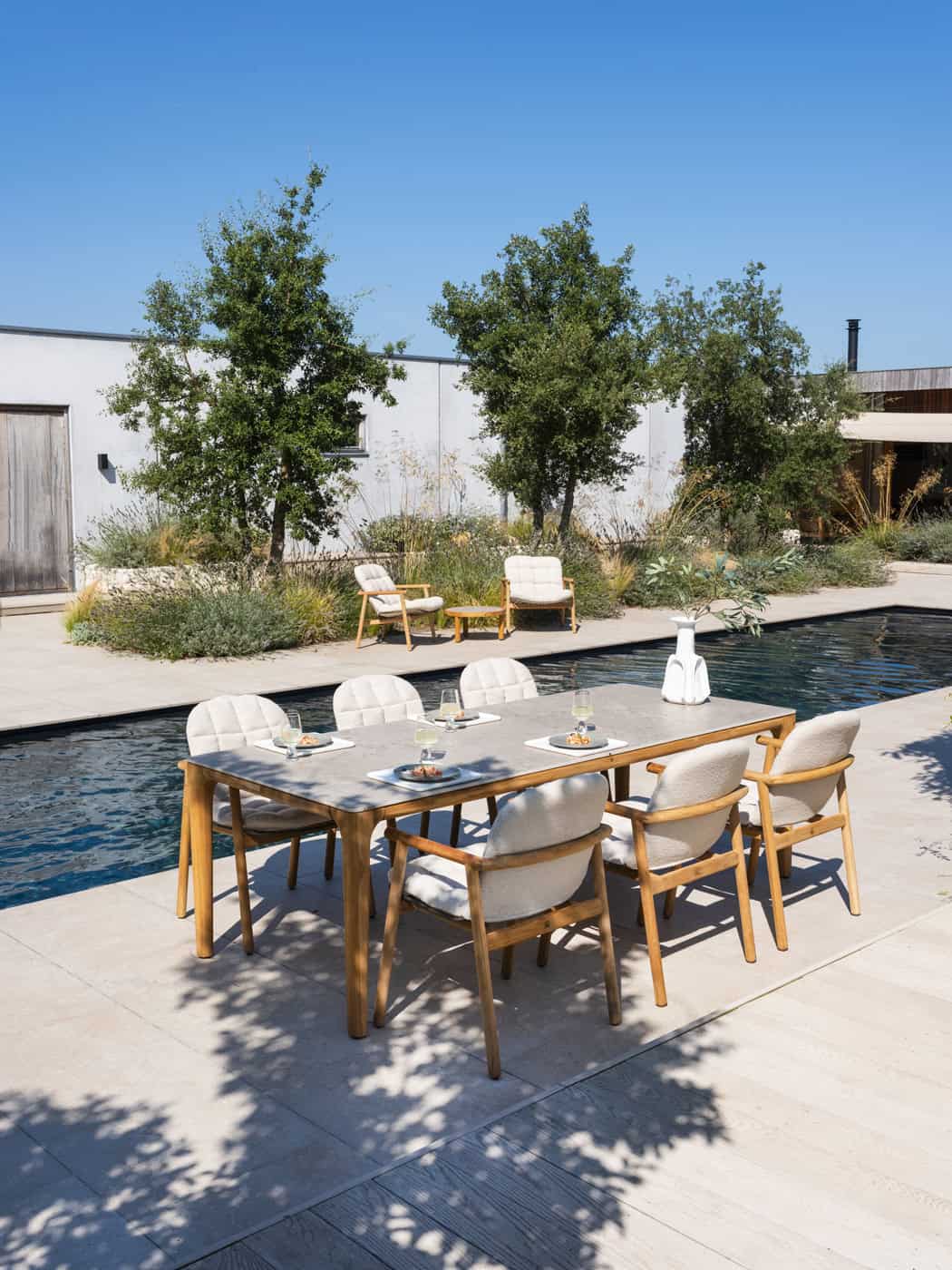 4 Seasons Outdoor Samos dining stoel + Taste 4SO Liam tafel met keramisch tafelblad 240 cm