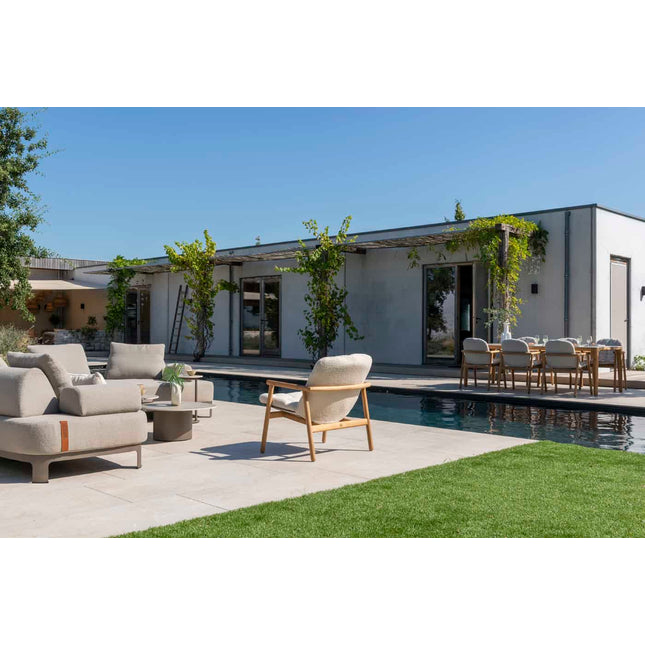 4 Seasons Outdoor Samos Bistro Lounge Set + Finn Coffee Teak Teak 60 Ø CM