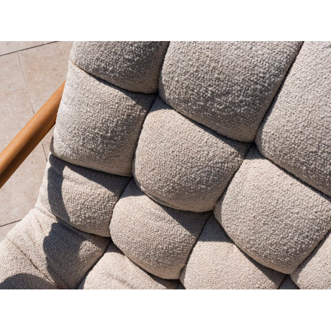 4 Seasons Outdoor Samos Essstuhl + Taste 4SO Corsica Tisch Kieselform Teak 240 cm