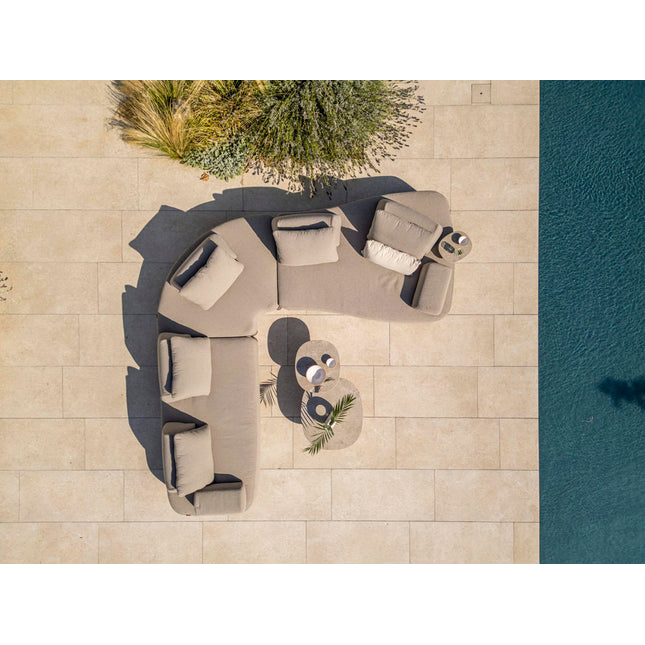 4 Seasons Outdoor Santorini Ecksofa + Sofie Kaffeetische