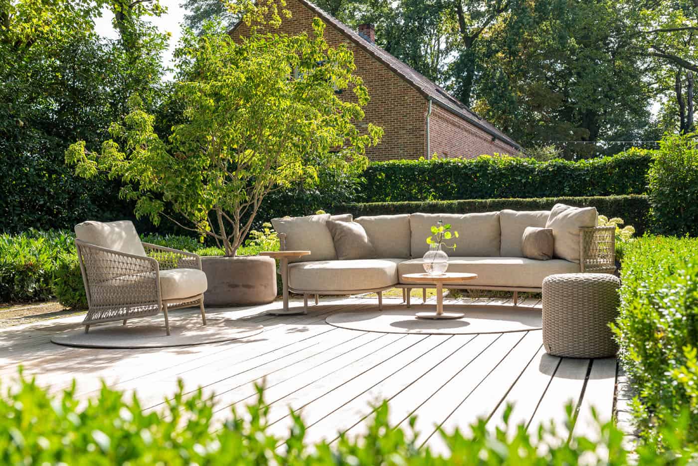 4SO Sardinia modulaire bank met chaise longue latte - afbeelding 5