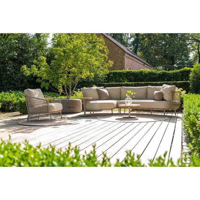 4 Seasons Outdoor Sardinia Chaise Lounge Bank + Taste 4SO Albano Lounge Chair + Verdi Coucht Tabelle 73 Ø CM