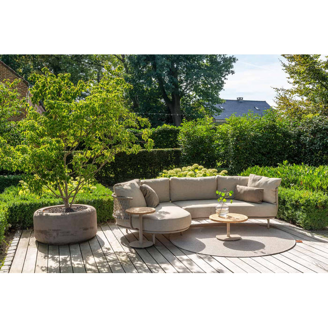 4 Seasons Outdoor Sardinia Chaise Lounge Bank + Taste 4SO Albano Lounge Chair + Verdi Coucht Tabelle 73 Ø CM