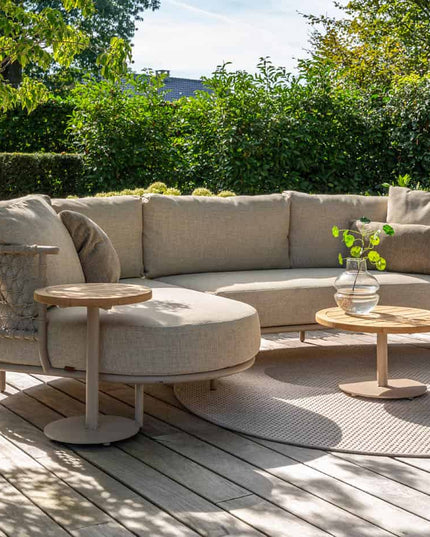 4 Seasons Outdoor Sardinia Chaise Lounge Bank + Volta Couchtisch 60 Ø CM