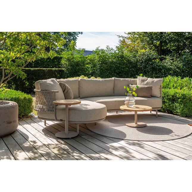 4 Seasons Outdoor Sardinia Chaise Lounge Bank + Taste 4SO Albano Lounge Chair + Verdi Coucht Tabelle 73 Ø CM