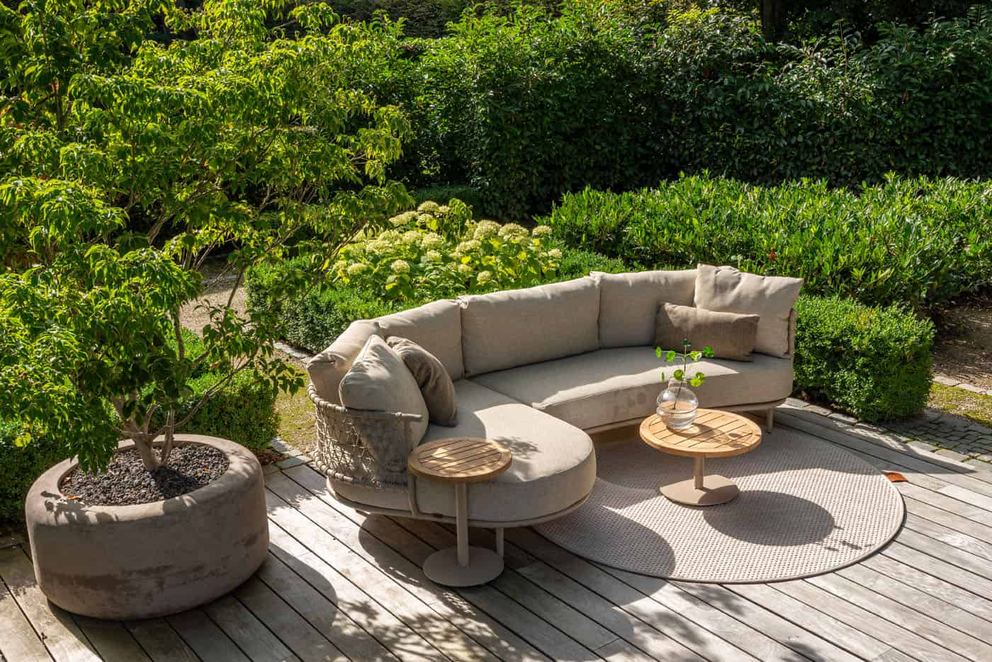 4SO Sardinia modulaire bank met chaise longue latte - afbeelding 4