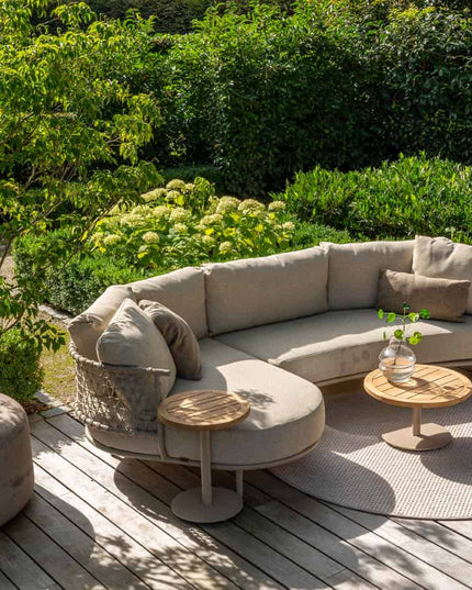 4 Seasons Outdoor Sardinia Chaise Lounge Bank + Finn Couchtisch 60 Ø CM