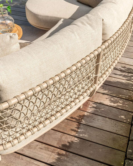 4 Seasons Outdoor Sardinia Chaise Lounge Bank + Volta Couchtisch 60 Ø CM