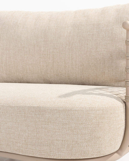 4 Seasons Outdoor Sardinia Chaise Lounge Bank + Puccini Lounge Chair + Verdi Coucht Tabelle 73 Ø CM