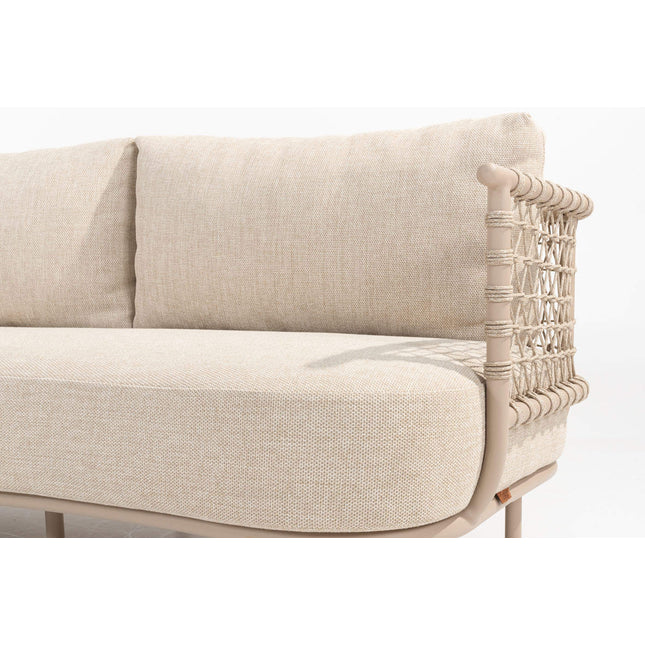 4 Seasons Outdoor Sardinia Chaise Lounge Bank + Taste 4SO Albano Lounge Chair + Verdi Coucht Tabelle 73 Ø CM