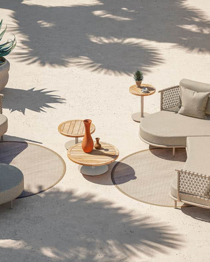 4 Seasons Outdoor Sardinia Chaise Lounge Bank + Volta Couchtisch 60 Ø CM