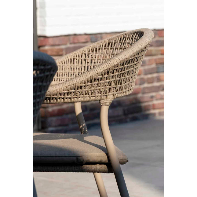 Taste 4SO Sienna Dining + Prado Teak Tabelle 130 Ø CM Teak -Basis