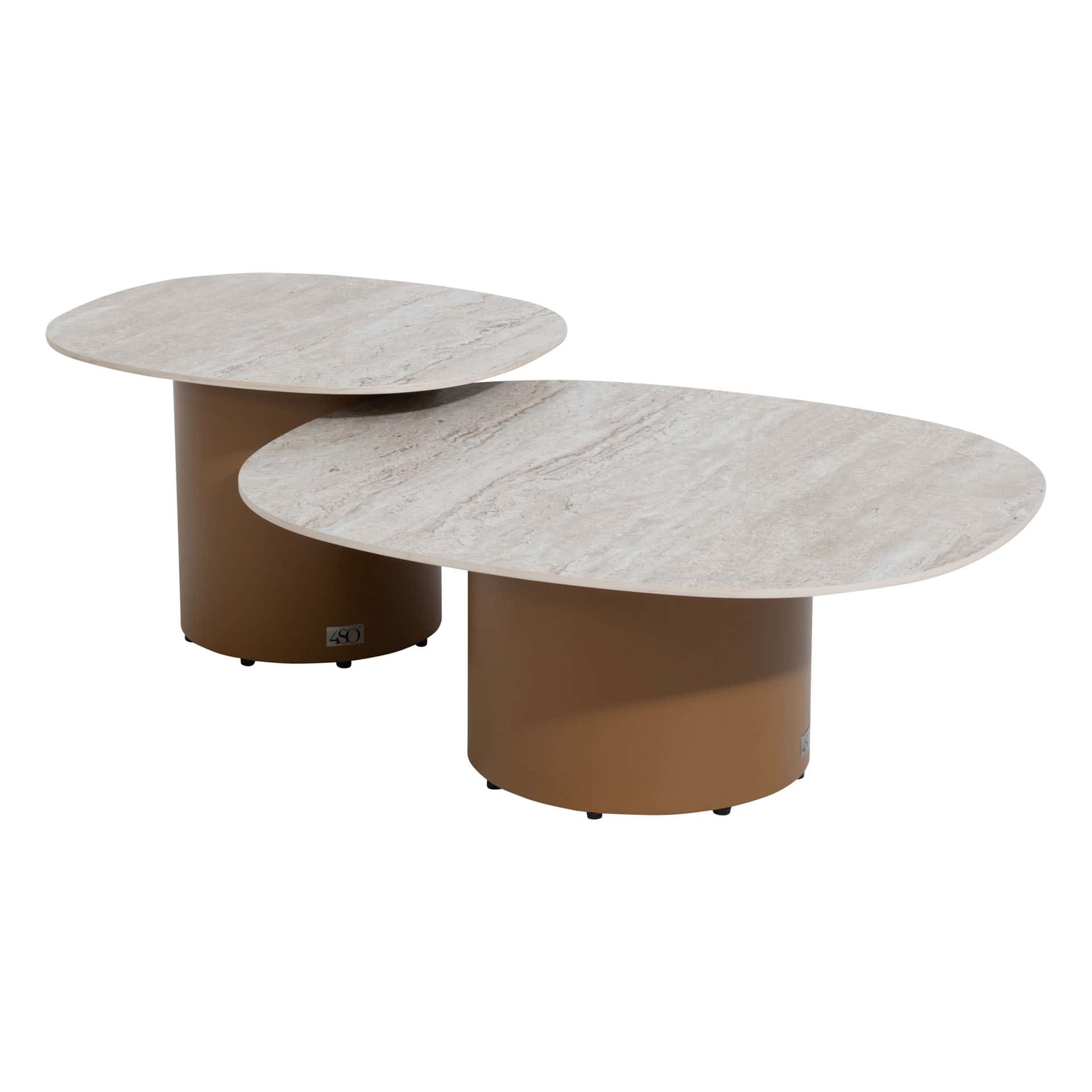 4SO Milos lounge set amber met Sofie salontafels (2 st.)