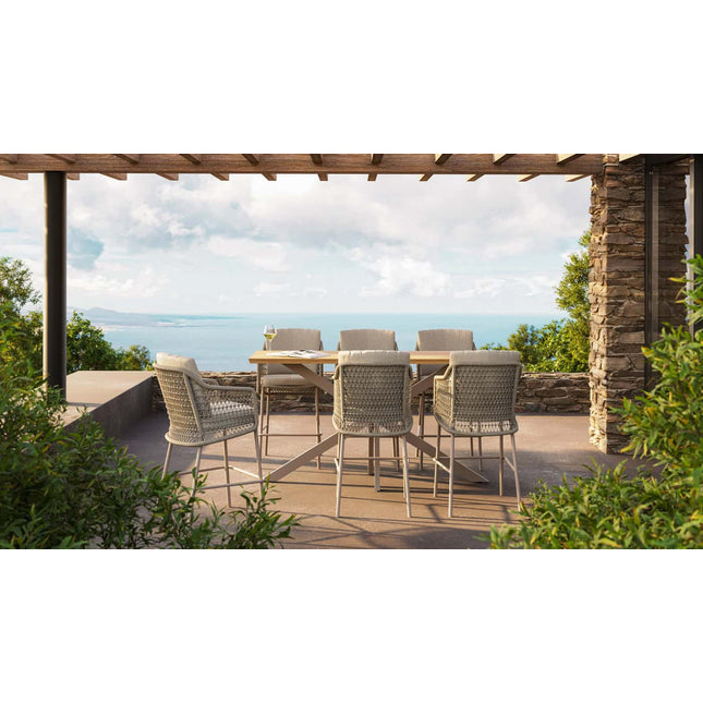 4 Seasons Outdoor Tramonti Bar Sitz + Taste 4SO Prado Bartafel Teak 200 cm Latte