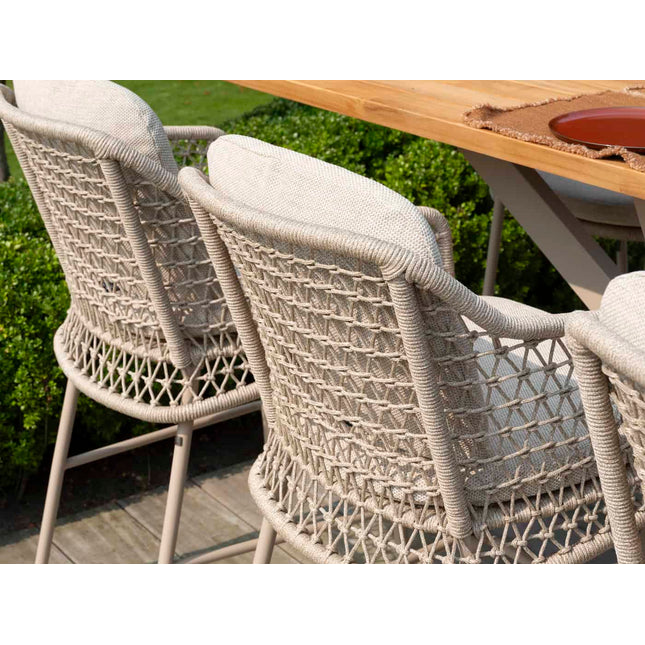 4 Seasons Outdoor Tramonti High Dining Chair Latte inkl. 2 Kissen