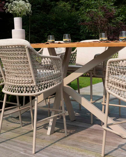 4 Seasons Outdoor Tramonti Bar Sitz + Taste 4SO Prado Bartafel Teak 200 cm Latte