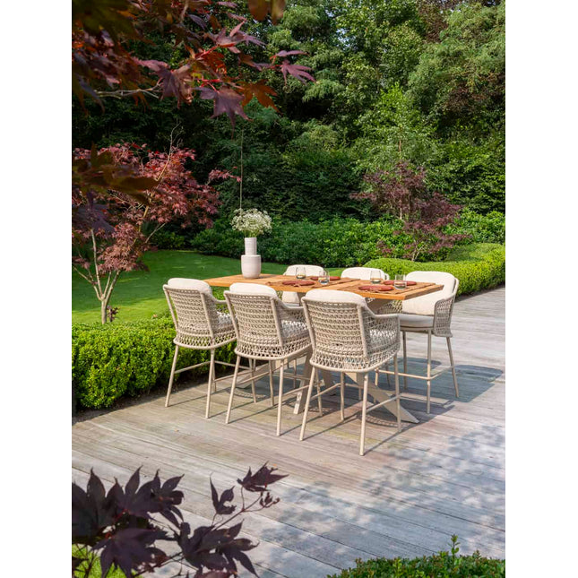 4 Seasons Outdoor Tramonti High Dining Chair Latte inkl. 2 Kissen