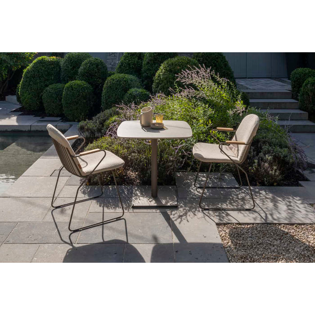 4 Seasons Outdoor Veneto Stapelstuhl terre Edelstahl inkl. Kissen