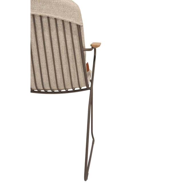 4 Seasons Outdoor Veneto Stapelstuhl terre Edelstahl inkl. Kissen