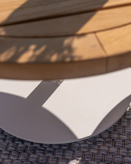 4 Seasons Outdoor Comino Lounge Sofa + Volta Seiten Tabelle 45 Ø cm Latte