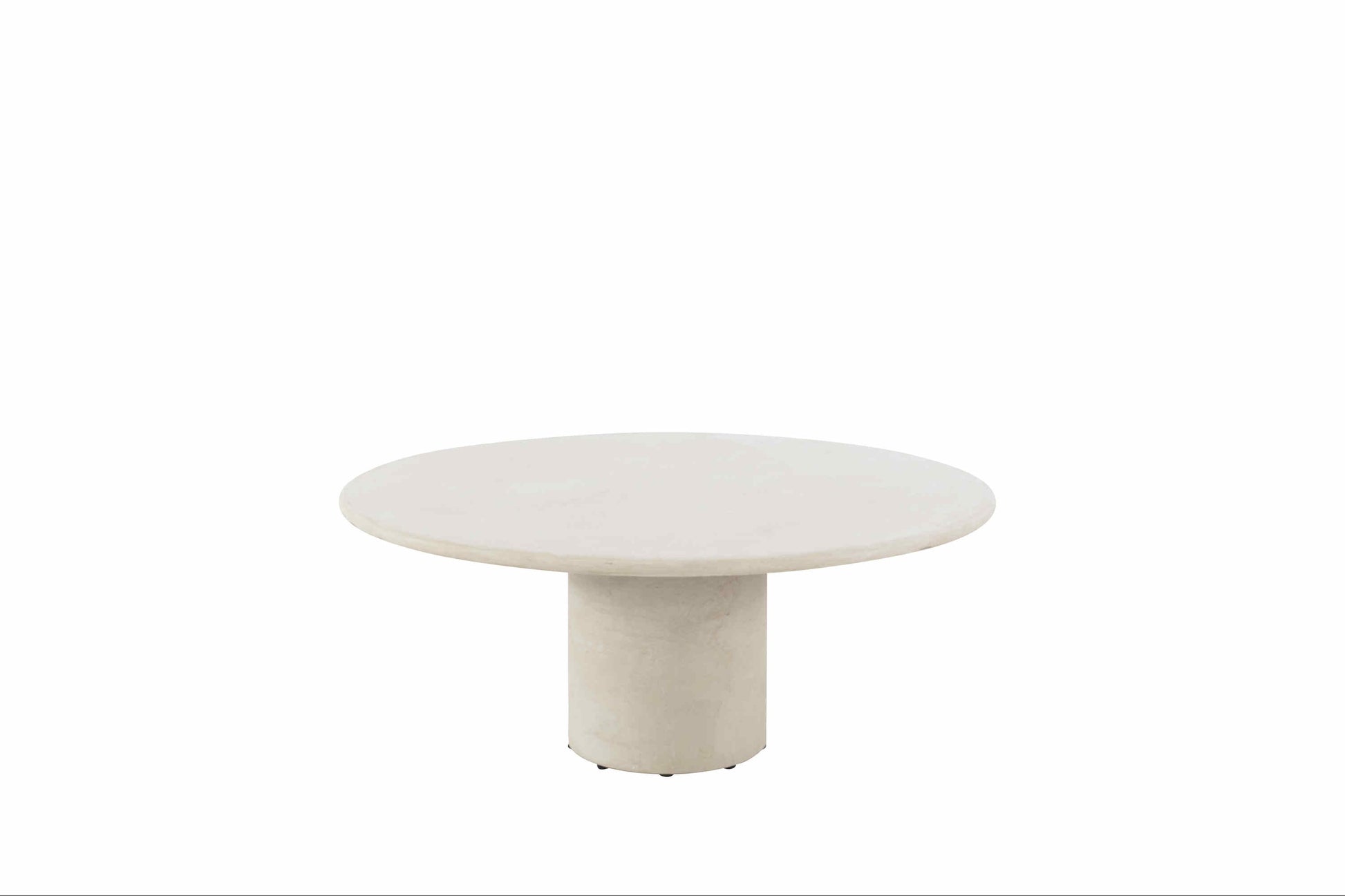 4 Seasons Outdoor Hampton low dining table round mortex 160 cm top with mortex low dining base - Image 1