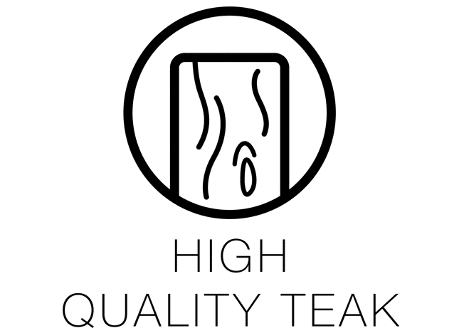 Taste 4SO Sara Set von 2 Kaffeetischen Zentralbein Latte, 65 und 80 cm Ø bedruckte Keramik / Teak -Top