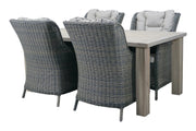 Taste 4SO 5-delige tuinset Louvre teak 180 cm met Osborn tuinstoelen