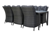 PaZoon 7-delige tuinset Sophie aluminium 220 cm met Osborn tuinstoelen