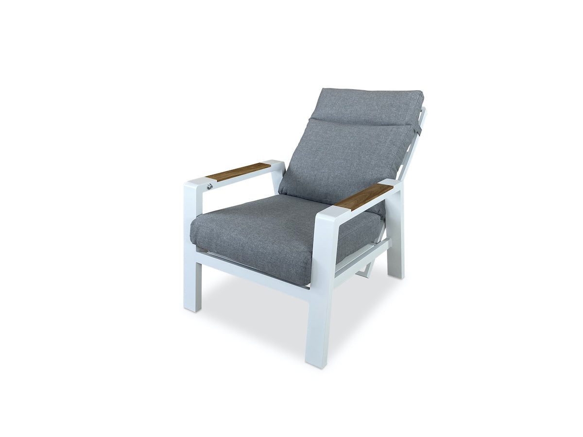 PaZoon verstelbare tuinstoel Como aluminium teak - afbeelding 2
