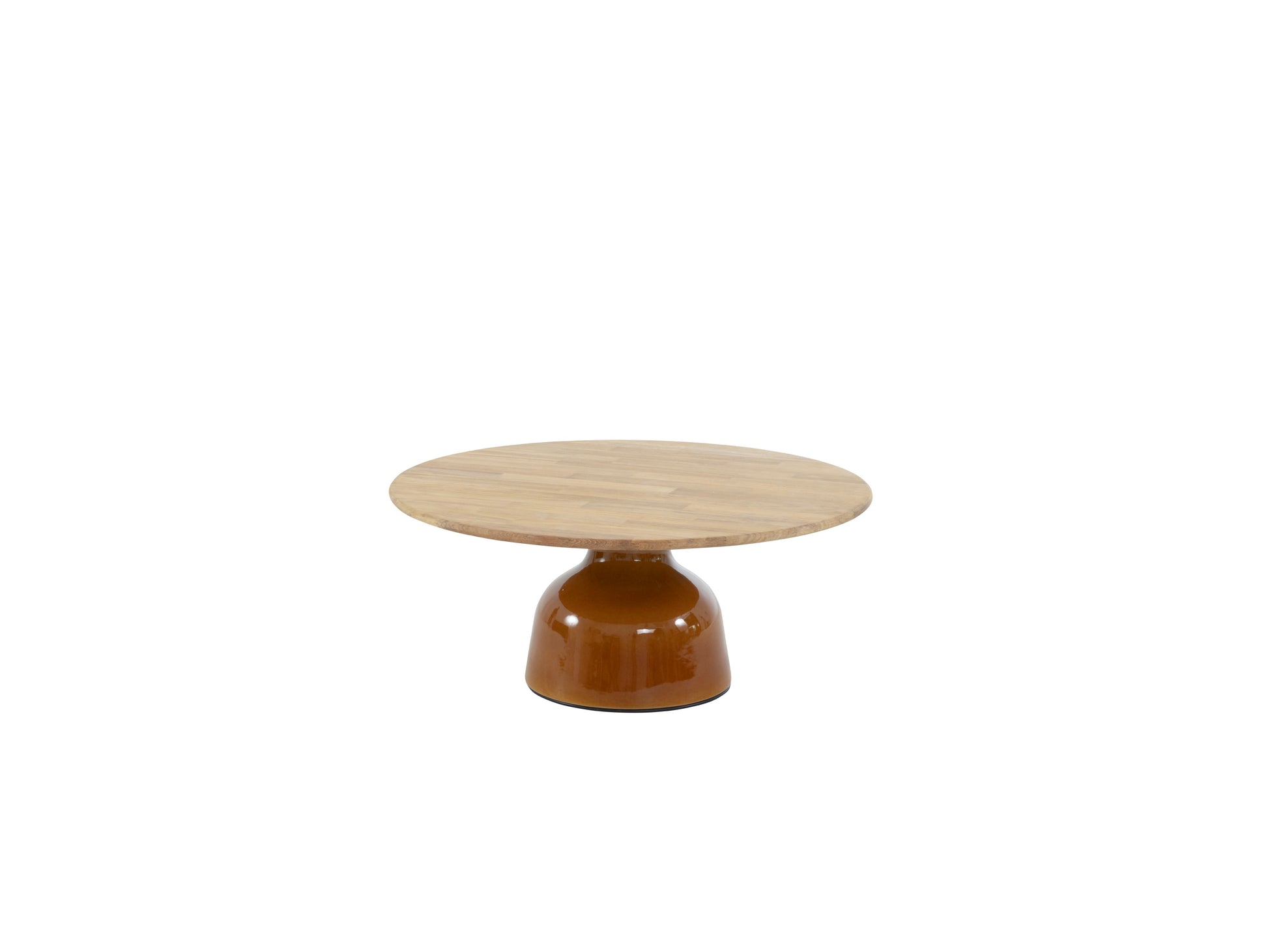 June Coffee Table 80cm Caramel with teak top