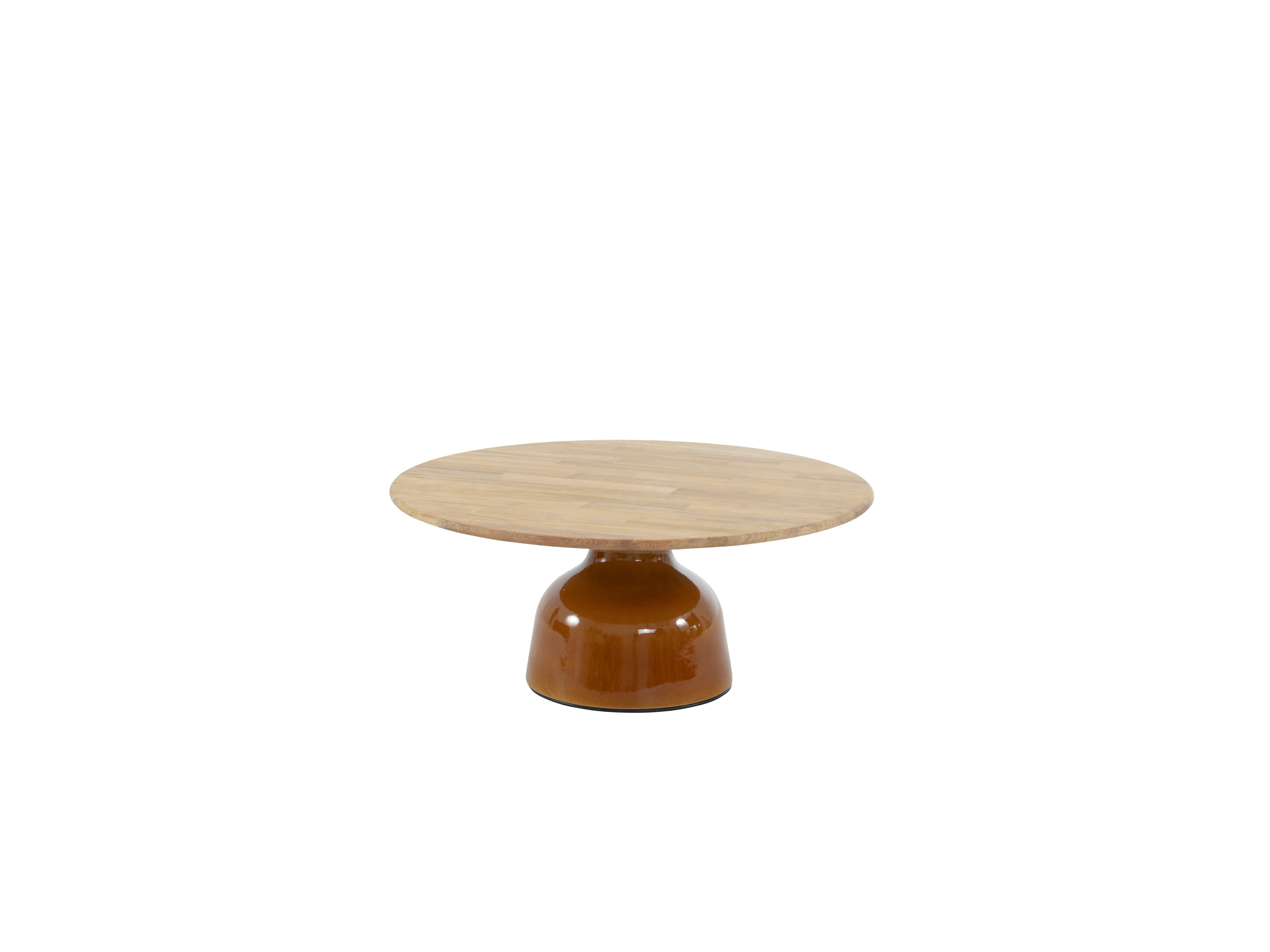 June Coffee Table 80cm Caramel with teak top