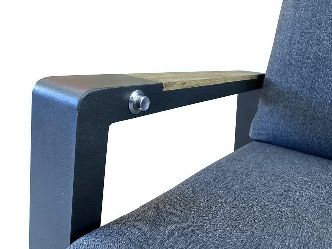 PaZoon verstelbare tuinstoel Como lounge aluminium teak - afbeelding 3