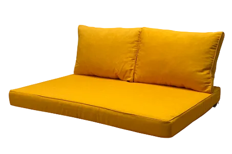 Madison Lounge Panama Geel kussenset voor in uw loungeset of palletbank | 120cm x 80cm 