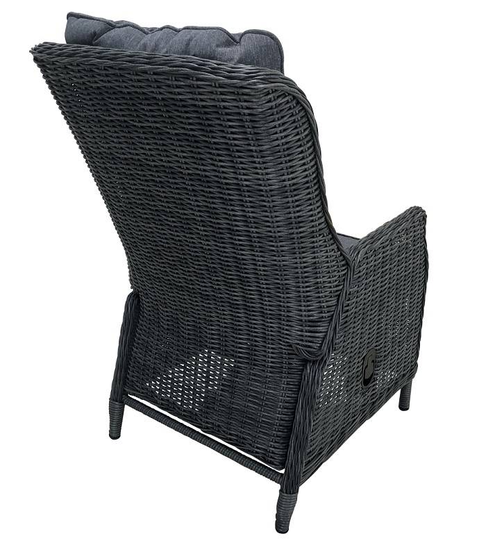 PaZoon verstelbare tuinstoel Osborn wicker aluminium grijs - afbeelding 3