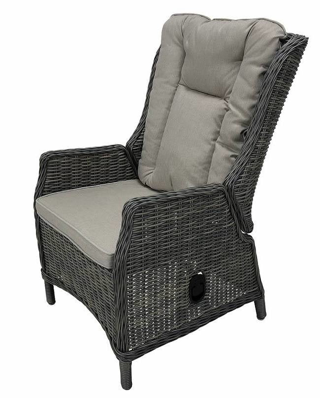 PaZoon verstellbarer Gartenstuhl Osborn aus Rattan und Aluminium in Sand