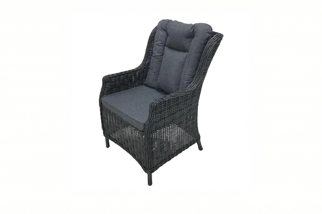 PaZoon Gartenstuhl Osborn aus Rattangeflecht und Aluminium in Grau