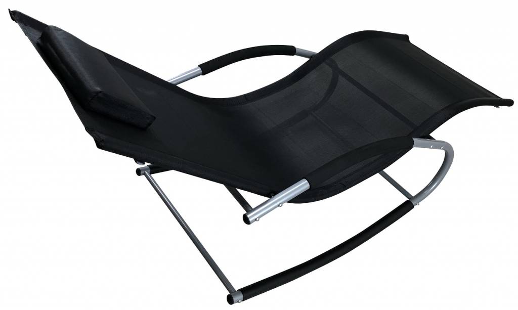 PaZoon lounger Tahiti textileen metaal zwart - afbeelding 3