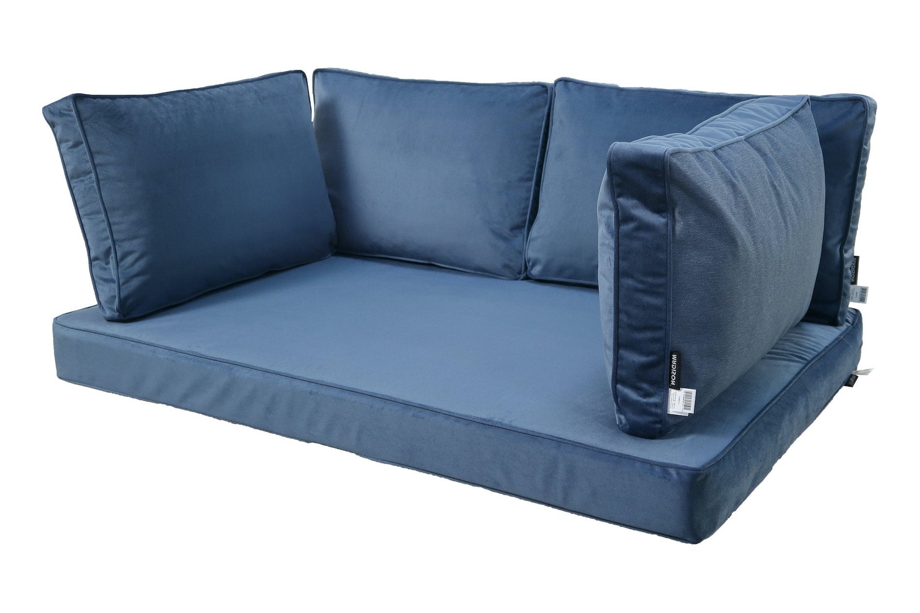Madison Lounge Outdoor Velvet Blauw kussenset voor in uw loungeset of palletbank | 120cm x 80cm 