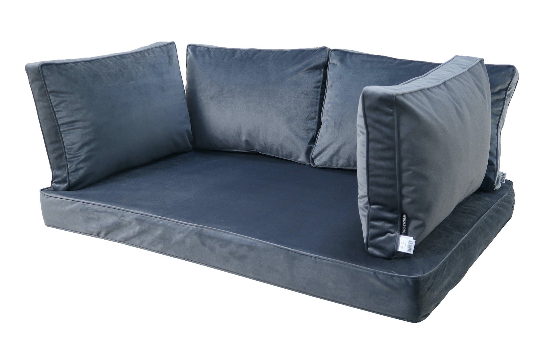 Madison Lounge Outdoor Velvet Grijs kussenset voor in uw loungeset of palletbank | 120cm x 80cm 