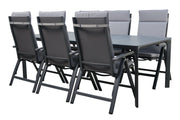 PaZoon 7-delige tuinset Sophie 220 cm aluminium met Dacosta tuinstoelen
