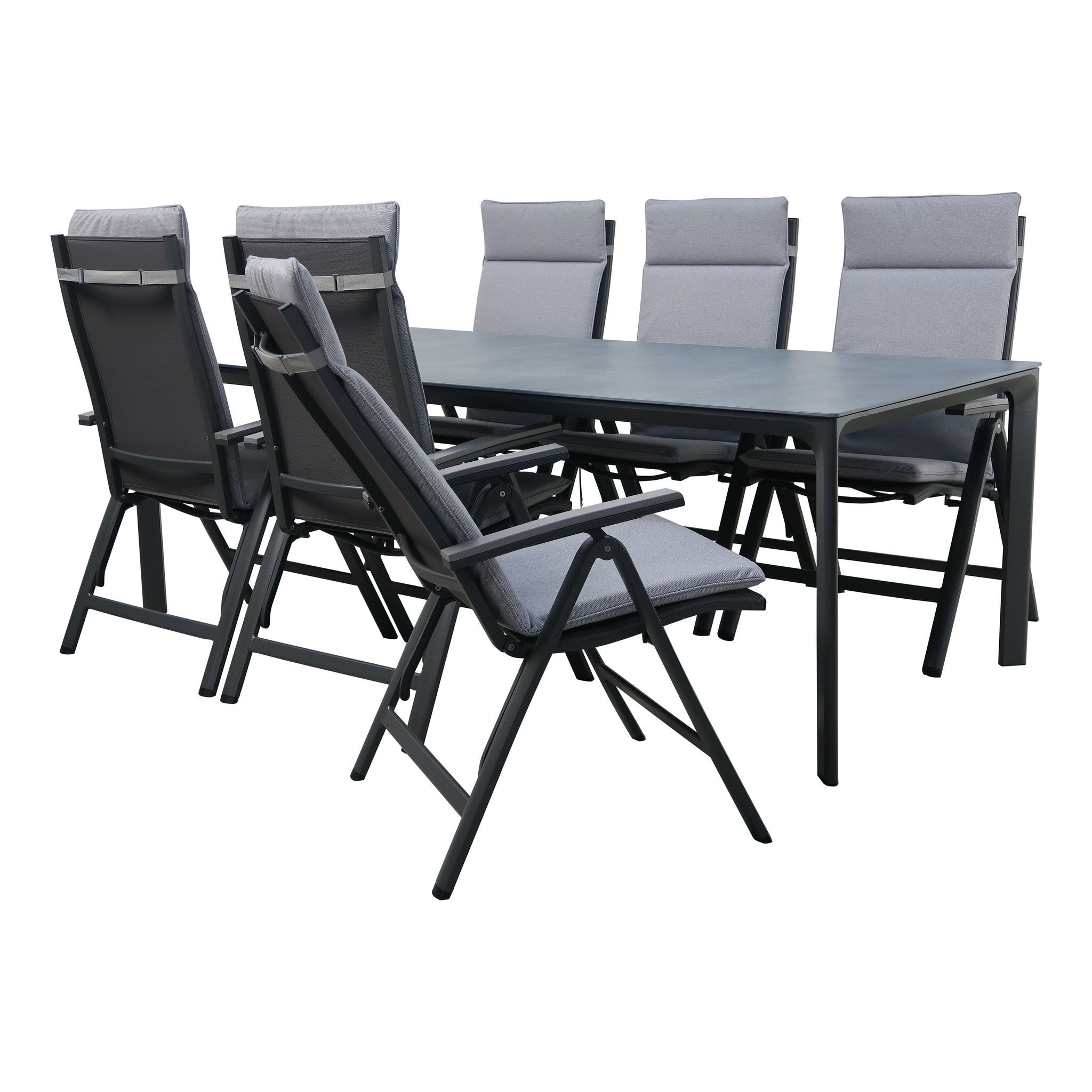 PaZoon 7-delige tuinset Sophie 220 cm aluminium met Dacosta tuinstoelen - afbeelding 2