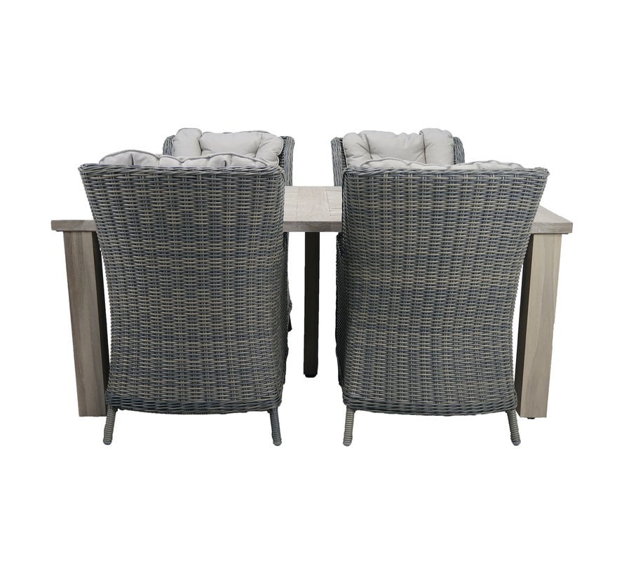 Taste 4SO 5-delige tuinset Louvre teak 180 cm met Osborn tuinstoelen - afbeelding 2